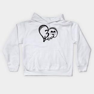 letter z monogram in the shape of love Kids Hoodie